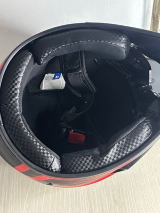 Casco Motocross Negro y Rojo Nuevo