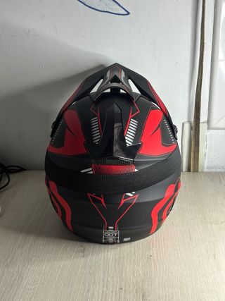 Casco Motocross Negro y Rojo Nuevo