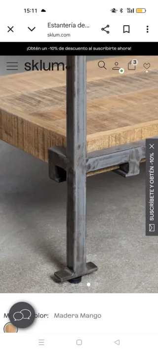 Estantería Inme Madera Mango 5 Baldas