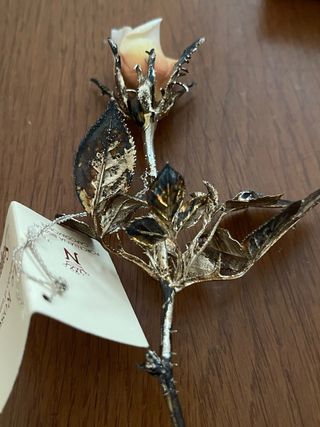 Rosa Scapicchi in argento e bisquit