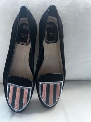 Manoletinas Christian Dior Negras y Rosas