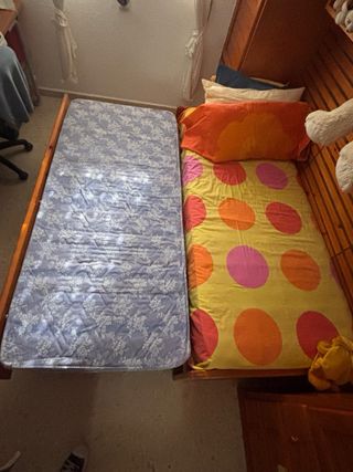 Cama nido doble 80x180 madera