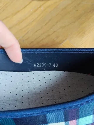 Manoletinas cuadros azul y morado