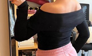 Top negro cremallera nuevo