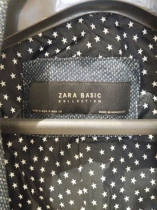 Americana Zara Basic Collection Gris azulado