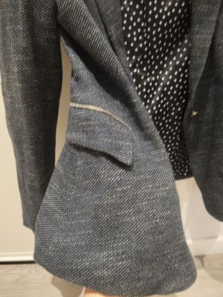 Americana Zara Basic Collection Gris azulado