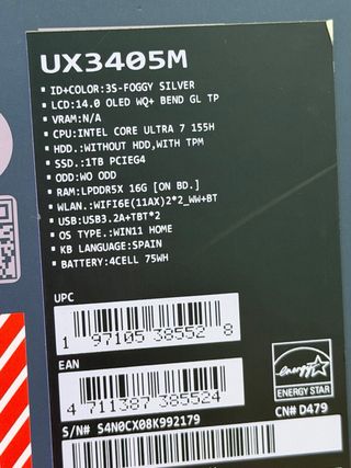 ASUS Zenbook OLED Ultra 7 /16GB DDR5/ 1TB