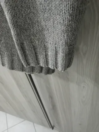 Maglione donna grigio e beige