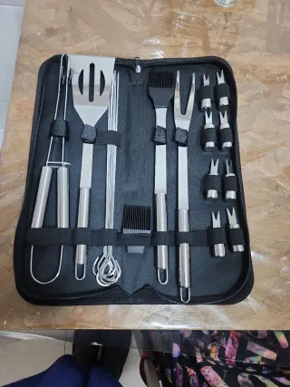 Juego Utensilios Barbacoa Maletín