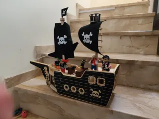 Barco Pirata Juguete Madera