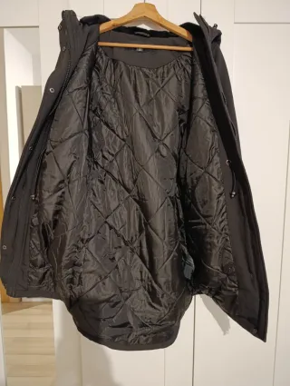 Abrigo negro invierno mujer