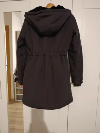 Abrigo negro invierno mujer
