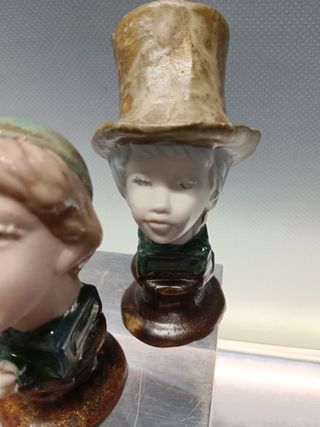 4 bustos cabezas de porcelana Ramón Ingles