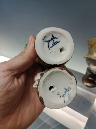 4 bustos cabezas de porcelana Ramón Ingles