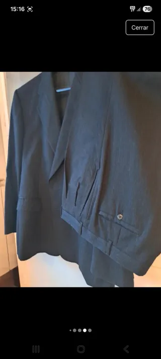 Traje de caballero lana cashmere gris