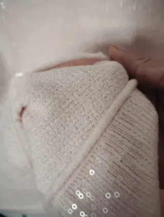 Blusa lentejuelas rosa Mango Talla M