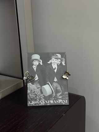 Cornice G. Raspini argento farfalle 12x16 cm