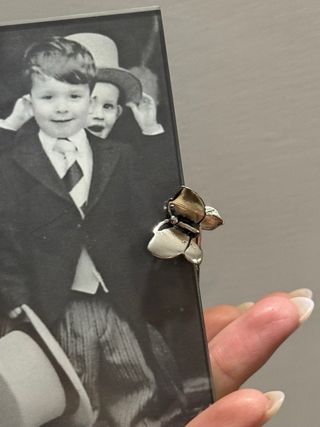 Cornice G. Raspini argento farfalle 12x16 cm