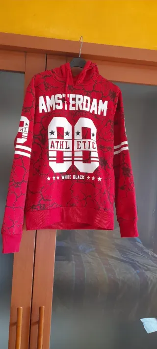 Felpa rossa AMSTERDAM Athletic