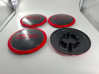 Set 4 Coprimozzi Fiat 500 Rossi