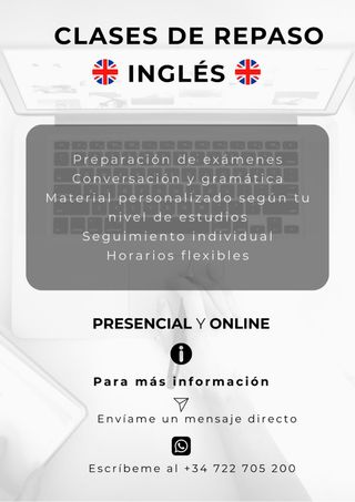Clases de repaso de inglés (todos los niveles)