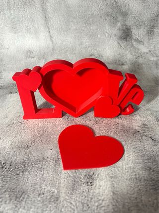 Marco decorativo Love rojo San Valentin