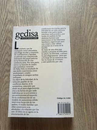 El niño feliz: Su clave psicológica (Libertad y...