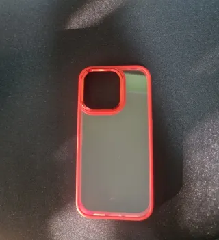 Custodia iPhone 14 Pro Trasparente/Rossa