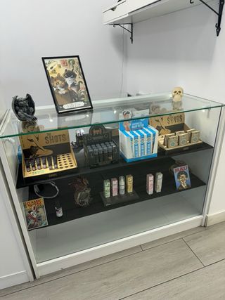 Vitrina expositora de cristal