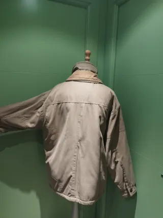 Chaquetón piel melocotón beige/marrón