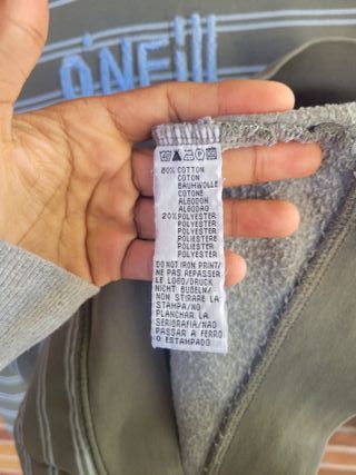 Sudadera O'Neill Talla L Rayas Gris/Verde