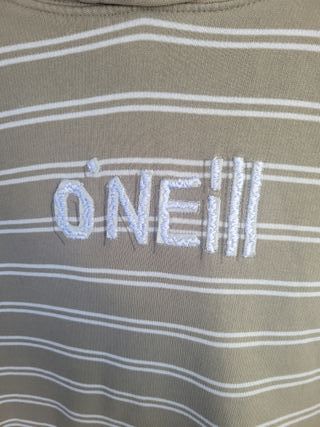 Sudadera O'Neill Talla L Rayas Gris/Verde