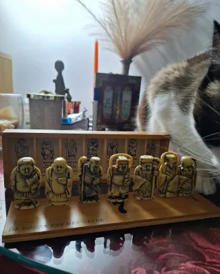 7 Dioses de la Fortuna Japoneses Netsukes