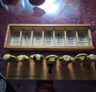 7 Dioses de la Fortuna Japoneses Netsukes