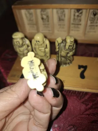 7 Dioses de la Fortuna Japoneses Netsukes