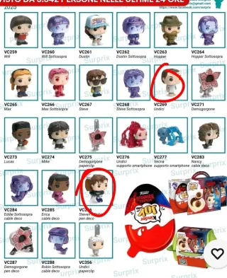 Funko Pop Kinder Joy Stranger Things