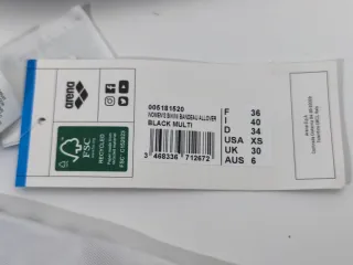 Arena bikini bandeau allover mujer