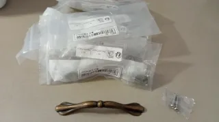 8 Tiradores Muebles Bronce Vintage