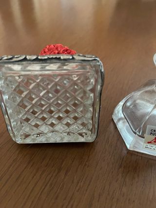 Coppia bottigliette profumo argento