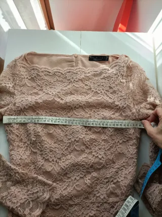 Twinset Abito Pizzo Rosa Taglia S