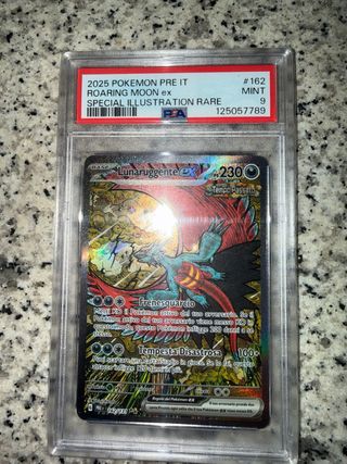 Carta Pokemon lunaruggente ex ITA PSA 9