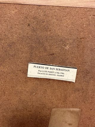 Lámina antigua Puerto de San Sebastián