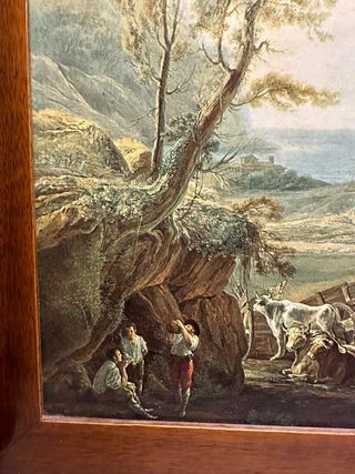 Lámina antigua Puerto de San Sebastián