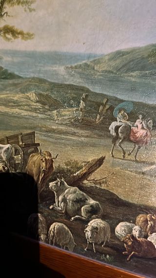 Lámina antigua Puerto de San Sebastián