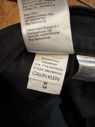 Pantaloncini jeans Calvin Klein neri
