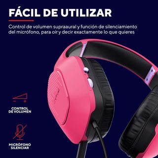 Trust Gaming GXT 415P Zirox Cuffie da Gaming Rosa Leggere