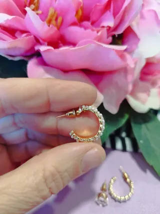 Set orecchini bigiotteria perle e strass