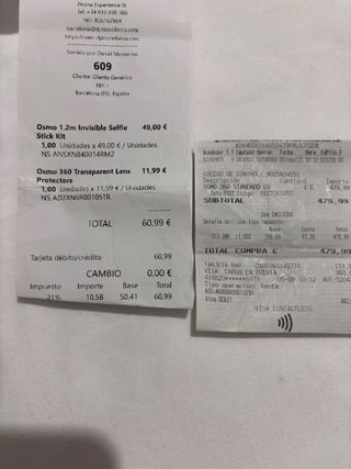 DJI Osmo 360 Cámara y Palo Selfie