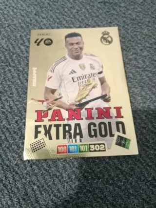 Carta Panini Extra Gold Mbappé