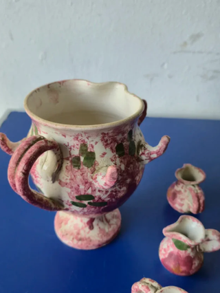 Brocca Vintage in Ceramica con 6 brocche piccole